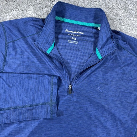 Tommy Bahama Other - Tommy Bahama IslandZone 1/4 Zip Pullover Mens LT Tall Blue Golf Performance